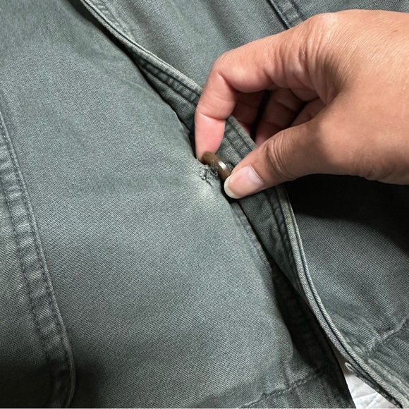 VINTAGE Eddie Bauer Chore Jacket Men L Green Goose Down Removable Liner Dad coat - Picture 13 of 16